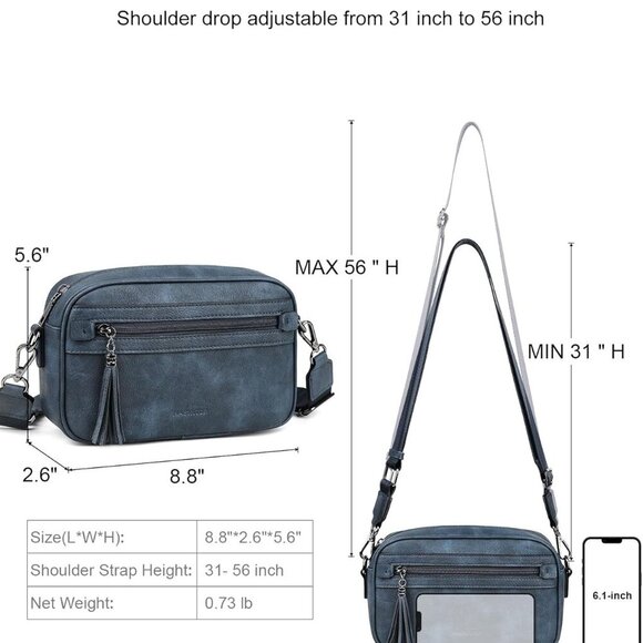 Elegant Crossbody Handbag with Tassel & Magnetic Closure - Ideal for Daily Use - Picture 4 of 8